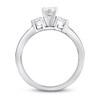Three-Stone Diamond Ring 1-1/8 ct tw Round-cut 14K White Gold