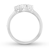 Thumbnail Image 2 of 3-Stone Diamond Wedding Band 3/4 ct tw Round 14K White Gold