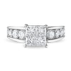 Thumbnail Image 2 of Diamond Engagement Ring 2-1/2 ct tw Princess/Round 14K White Gold