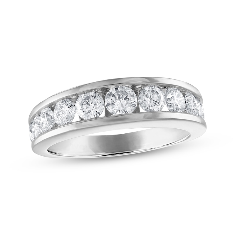 Main Image 1 of Diamond Wedding Band 1-1/2 ct tw Round 14K White Gold