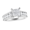 Thumbnail Image 1 of Diamond Engagement Ring 1-7/8 ct tw Princess/Round 14K White Gold