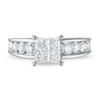 Thumbnail Image 3 of Diamond Engagement Ring 1-7/8 ct tw Princess/Round 14K White Gold