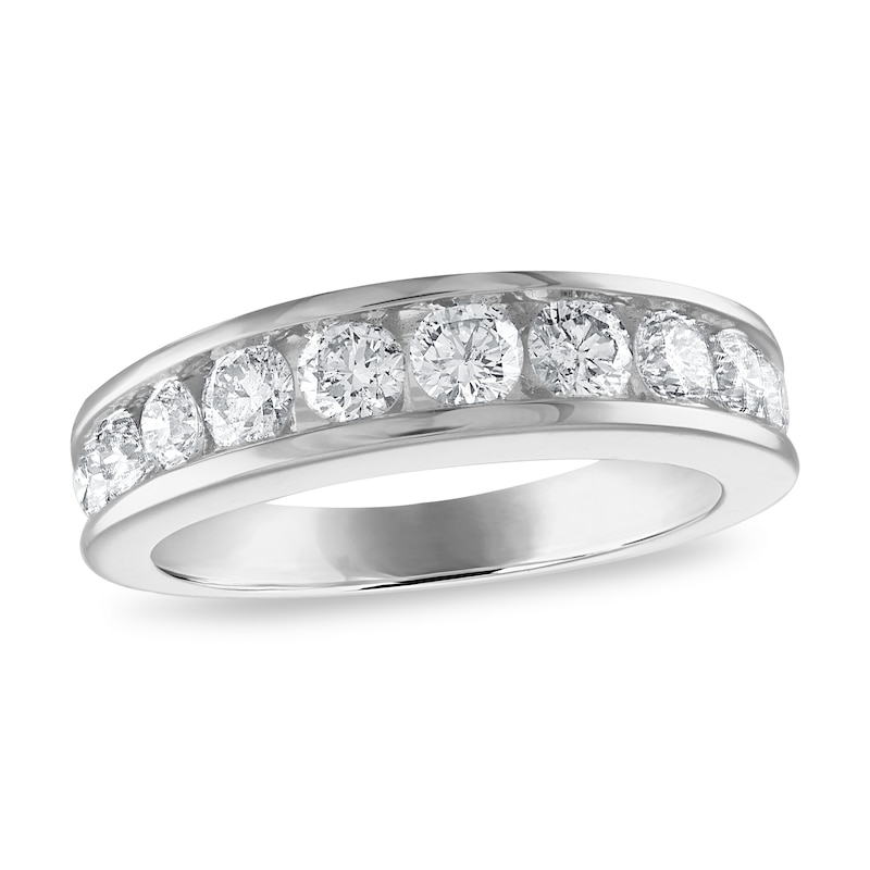 Diamond Wedding Band 1-1/5 ct tw Round 14K White Gold