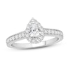 Thumbnail Image 1 of Diamond Engagement Ring 5/8 ct tw Pear-shaped/Round 14K White Gold