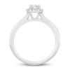 Thumbnail Image 2 of Diamond Engagement Ring 5/8 ct tw Pear-shaped/Round 14K White Gold