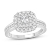 Thumbnail Image 1 of Diamond Engagement Ring 1 ct tw Princess/Round 14K White Gold