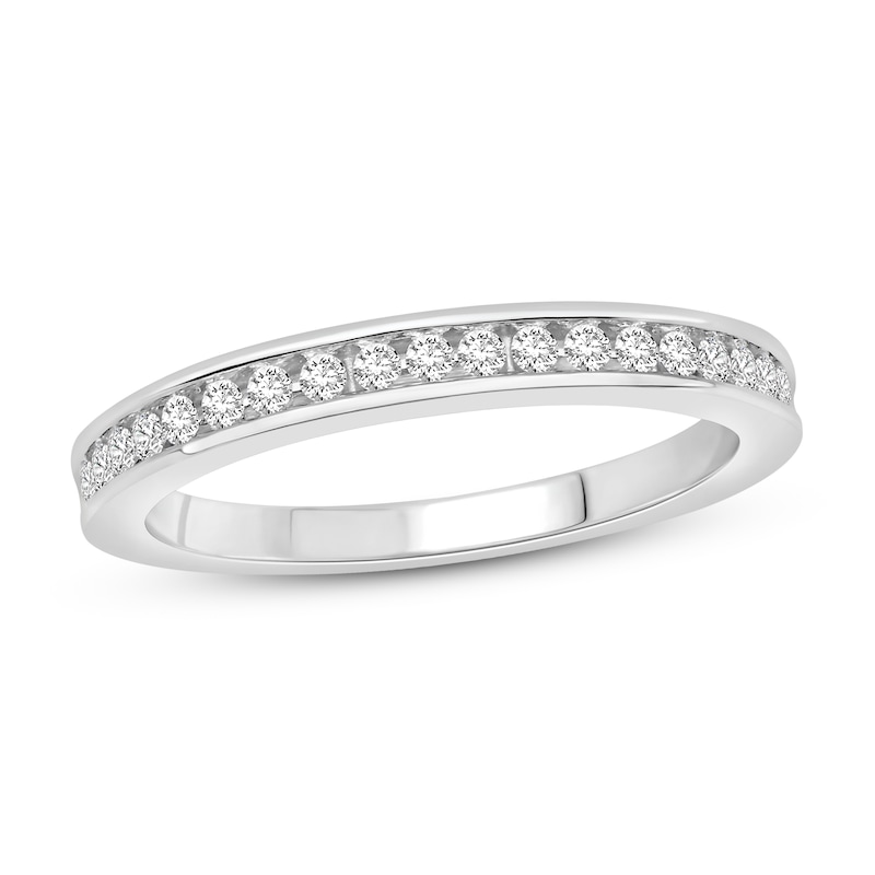 Main Image 1 of Diamond Wedding Band 1/4 ct tw Round 14K White Gold