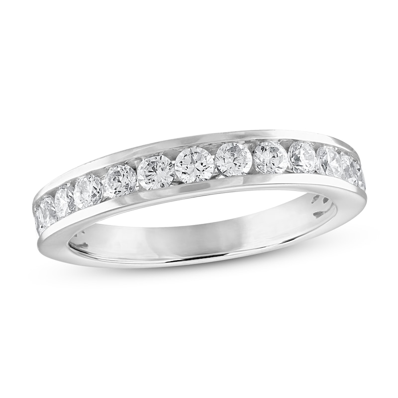 Main Image 1 of Diamond Wedding Band 5/8 ct tw Round 14K White Gold