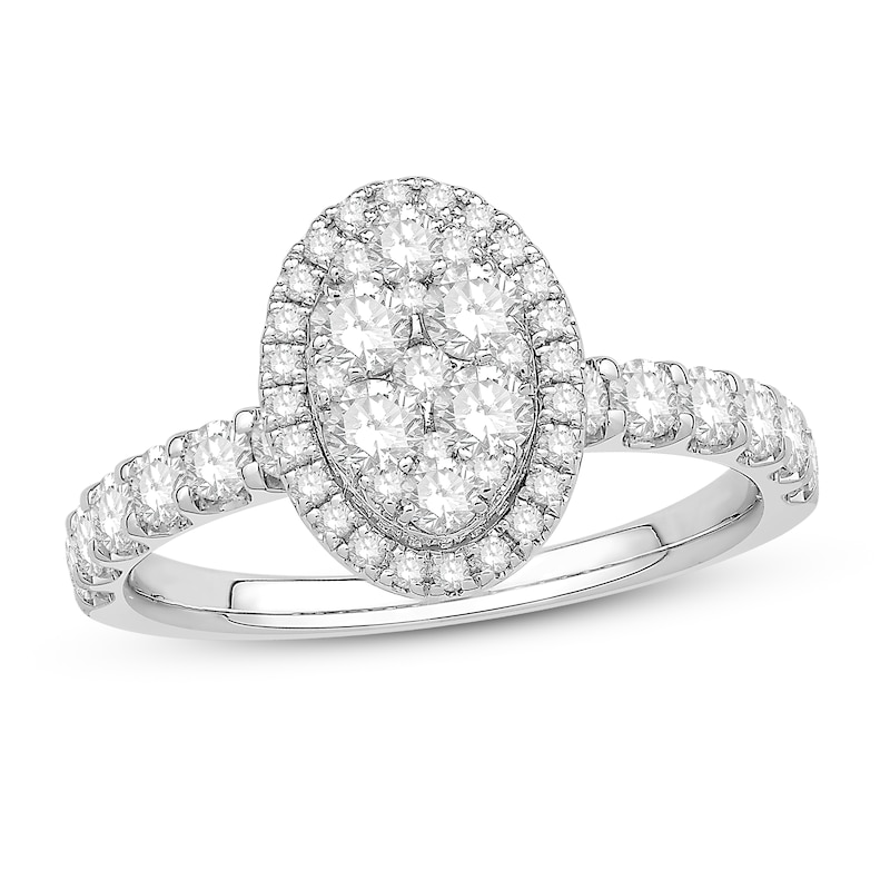 Main Image 1 of Diamond Engagement Ring 1 ct tw Round 14K White Gold