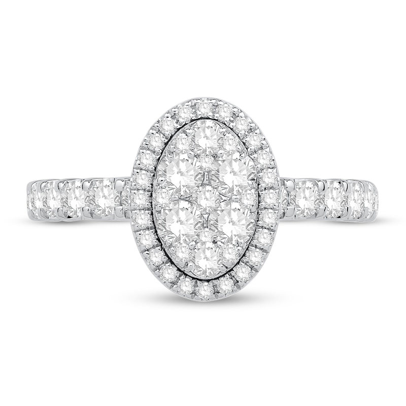 Main Image 2 of Diamond Engagement Ring 1 ct tw Round 14K White Gold