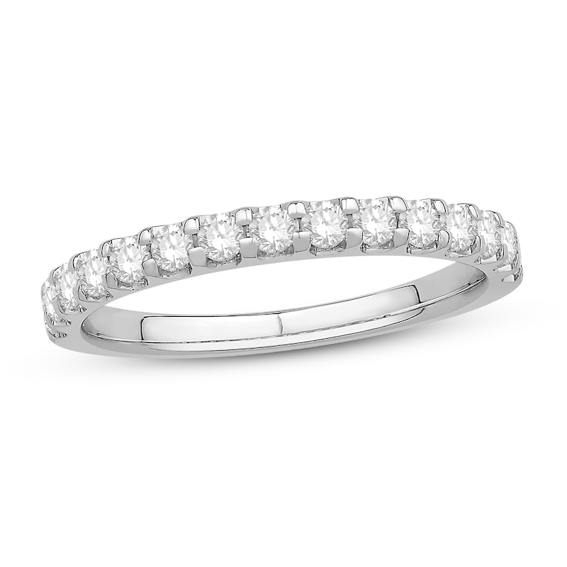 Main Image 1 of Diamond Wedding Band 1/2 ct tw Round 14K White Gold