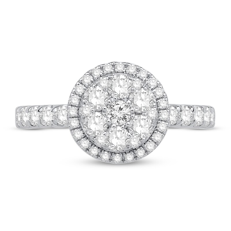 Diamond Engagement Ring 1 ct tw Round 14K White Gold