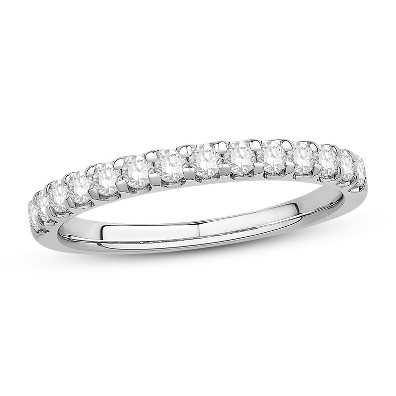 Main Image 1 of Diamond Wedding Band 1/2 ct tw Round 14K White Gold