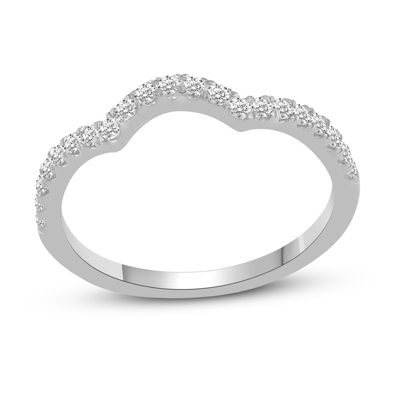 Main Image 2 of Diamond Wedding Band 1/2 ct tw Round 14K White Gold