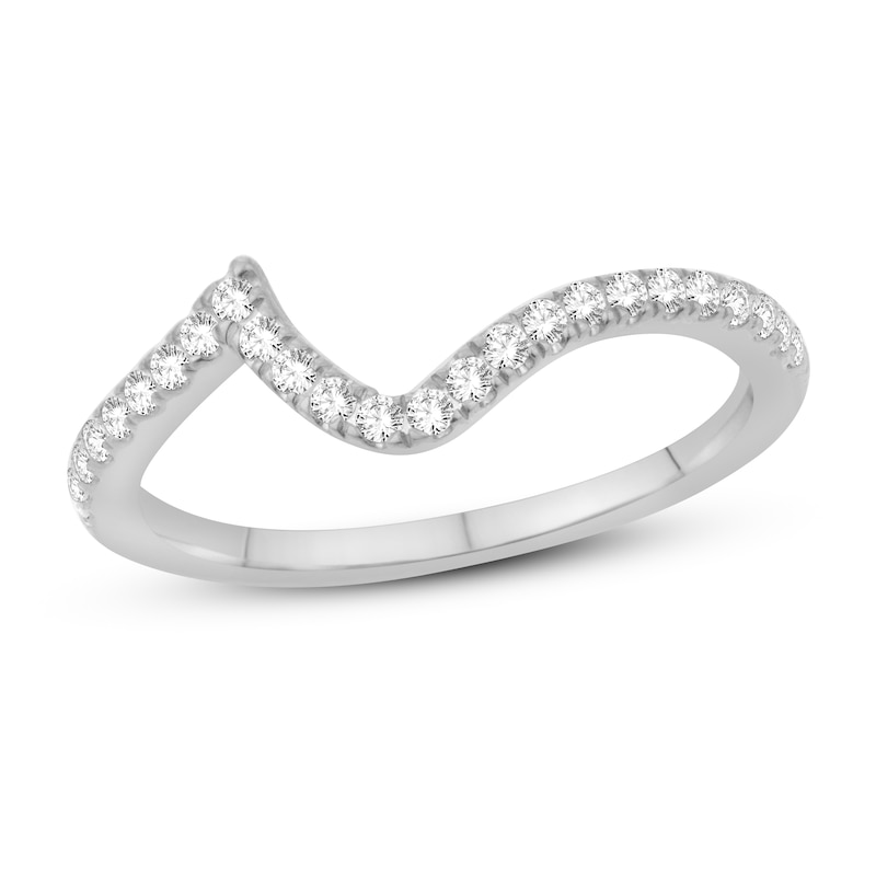 Main Image 1 of Diamond Wedding Band 1/2 ct tw Round 14K White Gold