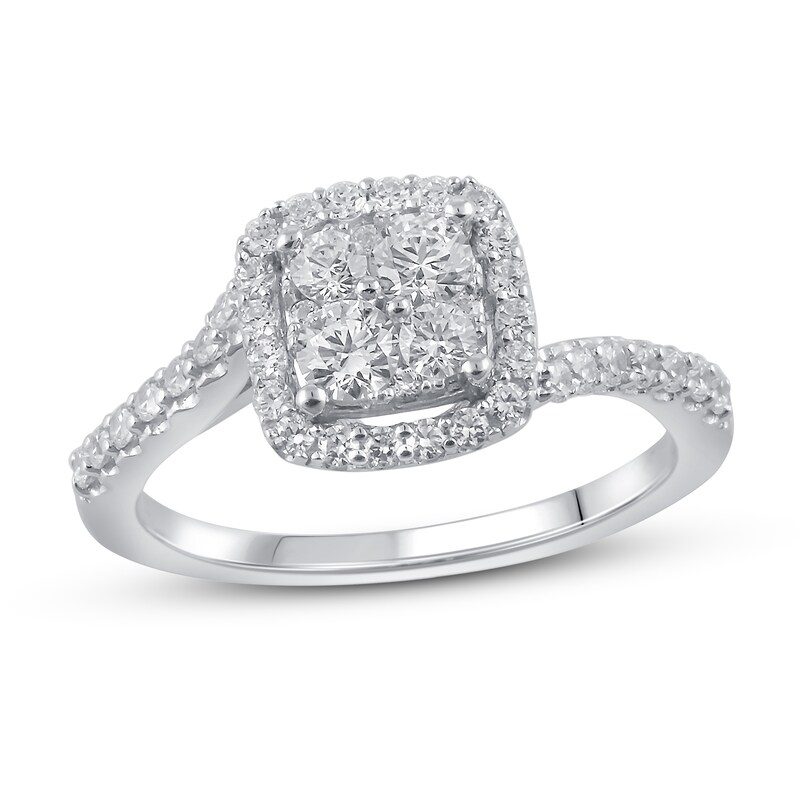 Main Image 1 of Diamond Engagement Ring 3/4 ct tw Round 14K White Gold