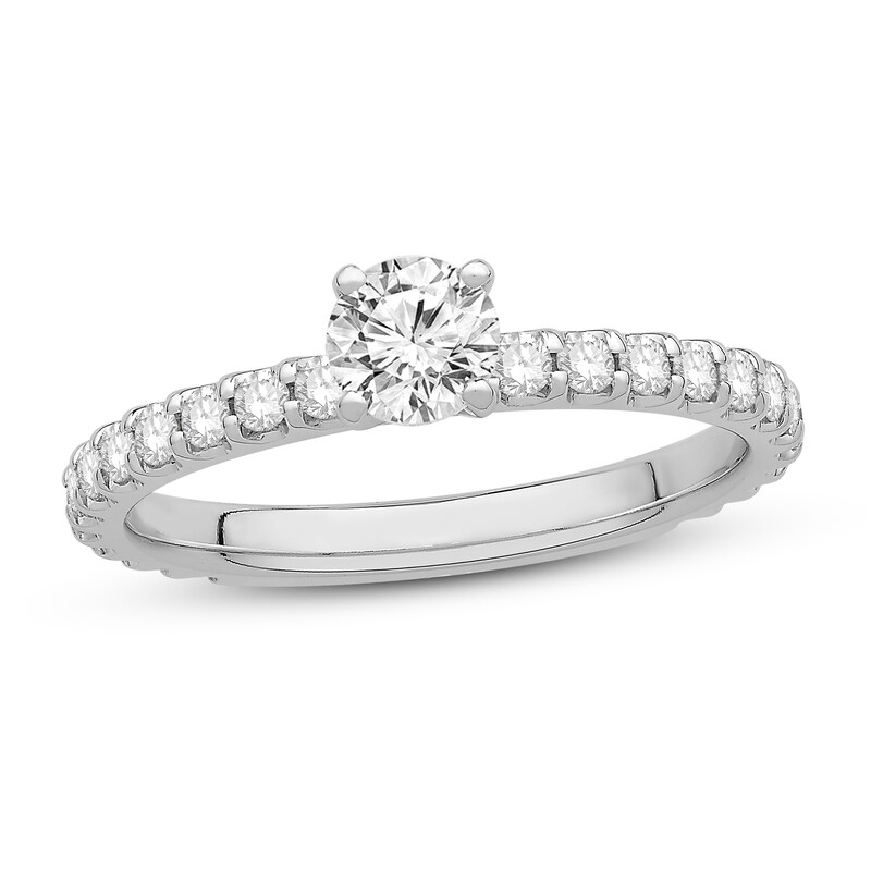 Diamond Engagement Ring 7/8 ct tw Round 14K White Gold