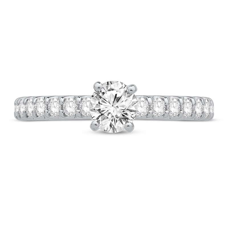 Diamond Engagement Ring 7/8 ct tw Round 14K White Gold