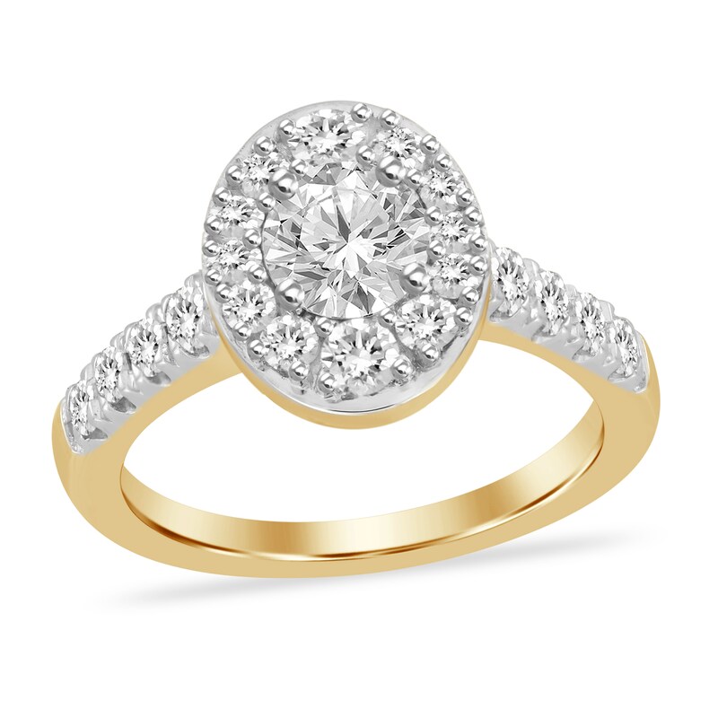 Diamond Engagement Ring 1-1/3 ct tw Round 14K Yellow Gold