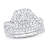 Thumbnail Image 1 of Diamond Bridal Set 1-7/8 ct tw Round/Princess 14K White Gold