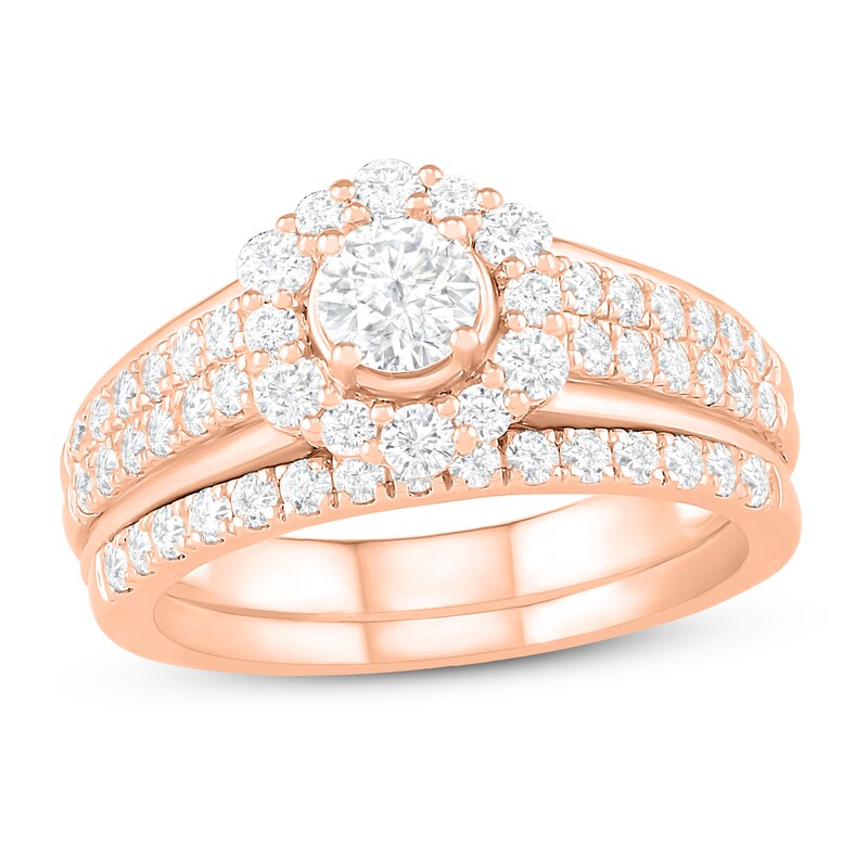 Main Image 1 of Diamond Bridal Set 1 ct tw Round 14K Rose Gold