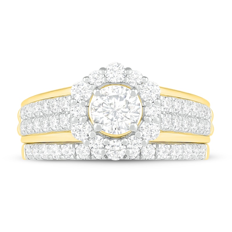 Main Image 2 of Diamond Bridal Set 1 ct tw Round 14K Yellow Gold