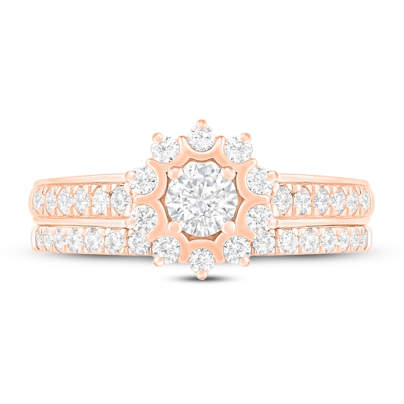 Main Image 2 of Diamond Bridal Set 3/4 ct tw Round 14K Rose Gold