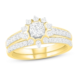 Diamond Bridal Set 3/4 ct tw Round 14K Yellow Gold