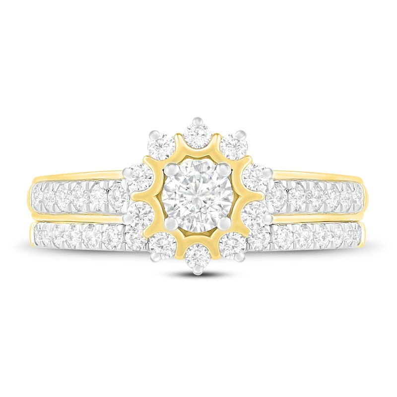 Main Image 2 of Diamond Bridal Set 3/4 ct tw Round 14K Yellow Gold