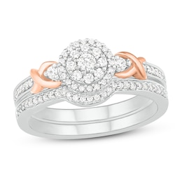 Diamond Bridal Set 1/4 ct tw Round 14K Two-Tone Gold