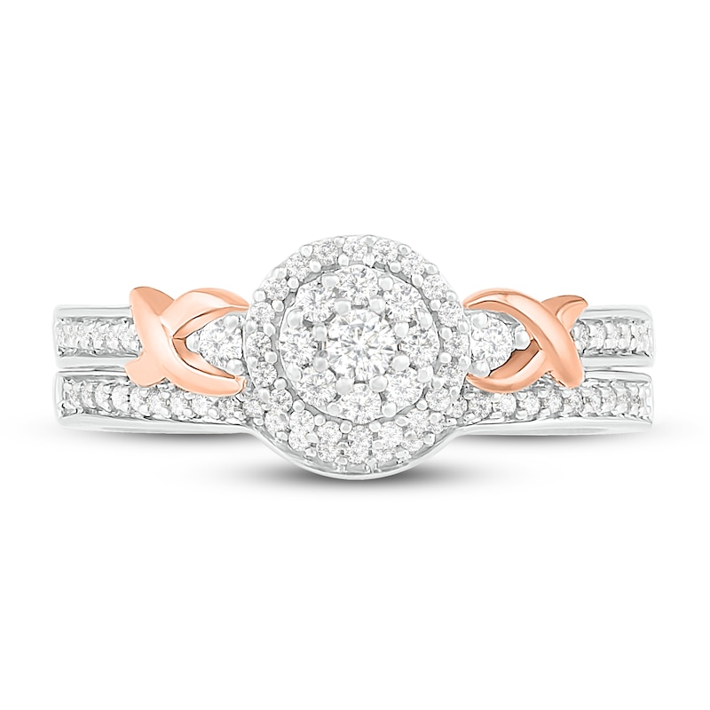 Main Image 2 of Diamond Bridal Set 1/4 ct tw Round 14K Two-Tone Gold