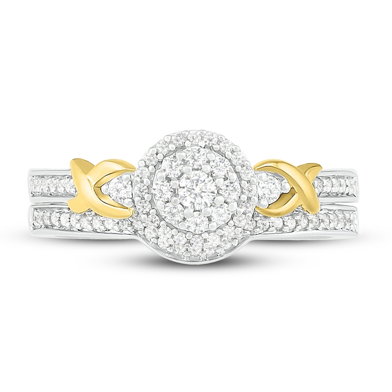 Main Image 2 of Diamond Bridal Set 1/4 ct tw Round 14K Two-Tone Gold