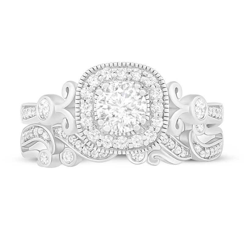 Main Image 2 of Diamond Bridal Set 5/8 ct tw Round 14K White Gold