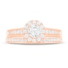 Thumbnail Image 2 of Diamond Bridal Set 3/4 ct tw Round 14K Rose Gold