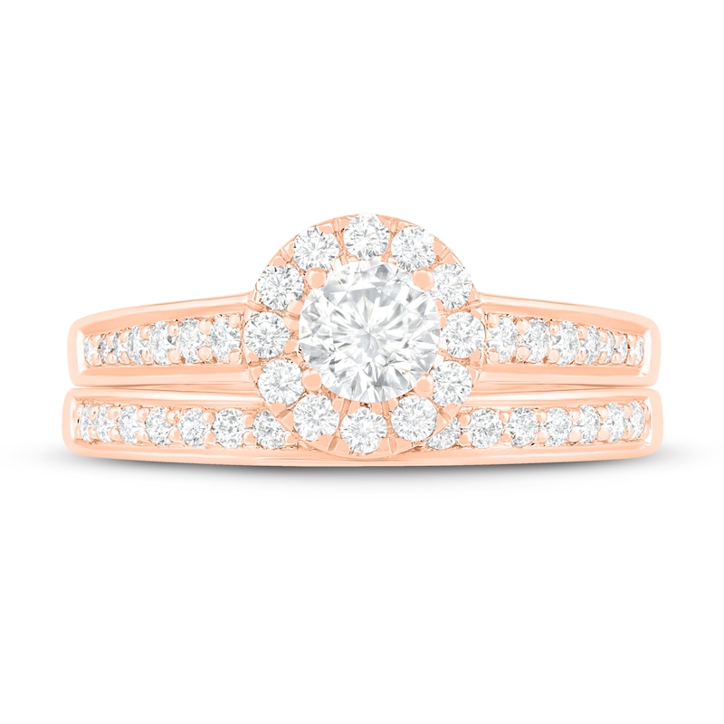 Main Image 2 of Diamond Bridal Set 3/4 ct tw Round 14K Rose Gold