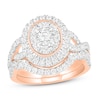 Thumbnail Image 1 of Diamond Bridal Set 1-3/8 ct tw Round 14K Rose Gold