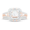 Thumbnail Image 2 of Diamond Bridal Set 1 ct tw Princess, Baguette & Round 14K Rose Gold