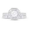 Thumbnail Image 2 of Diamond Bridal Set 5/8 ct tw Round/Baguette 14K White Gold