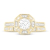 Thumbnail Image 2 of Diamond Bridal Set 5/8 ct tw Round/Baguette 14K Yellow Gold