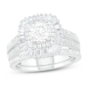 Thumbnail Image 1 of Diamond Bridal Set 1-3/8 ct tw Round/Baguette 14K White Gold