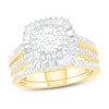 Thumbnail Image 1 of Diamond Bridal Set 1-3/8 ct tw Round/Baguette 14K Yellow Gold