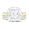 Thumbnail Image 2 of Diamond Bridal Set 1-3/8 ct tw Round/Baguette 14K Yellow Gold