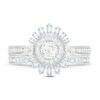 Thumbnail Image 1 of Diamond Bridal Set 3/4 ct tw Round/Baguette 14K White Gold