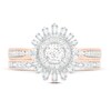 Thumbnail Image 2 of Diamond Bridal Set 3/4 ct tw Round/Baguette 14K Rose Gold