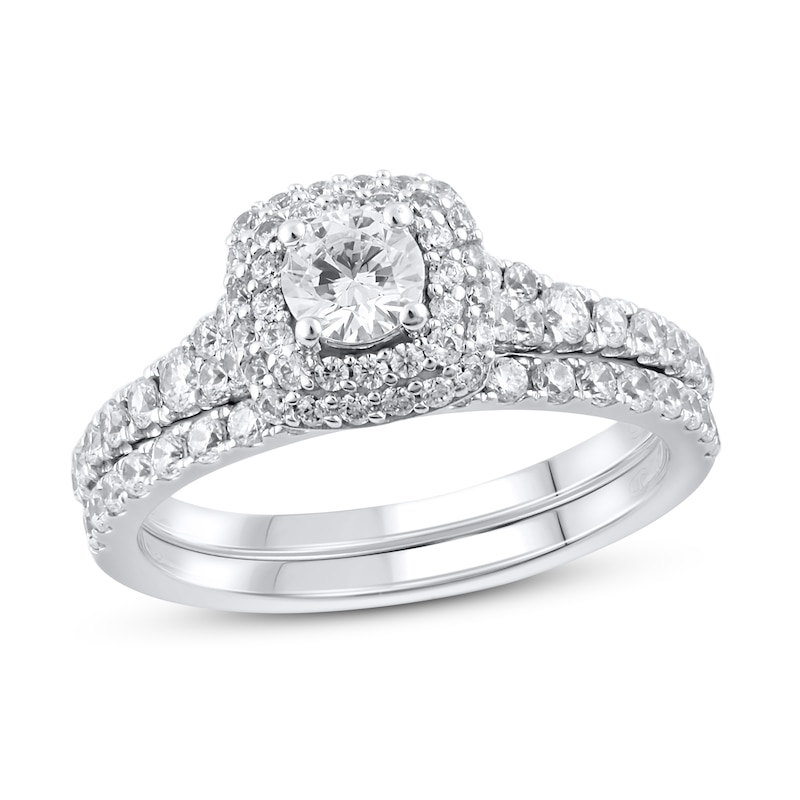 Main Image 1 of Diamond Bridal Set 1-1/4 ct tw Round 14K White Gold