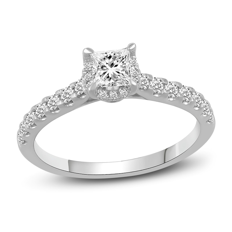 Diamond Bridal Set 1 ct tw Round/Princess 14K White Gold | Jared