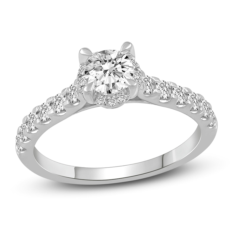 Main Image 2 of Diamond Bridal Set 1-3/8 ct tw Round 14K White Gold