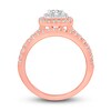 Thumbnail Image 3 of Diamond Bridal Set 1-1/5 ct tw Princess/Round 14K Two-Tone Gold