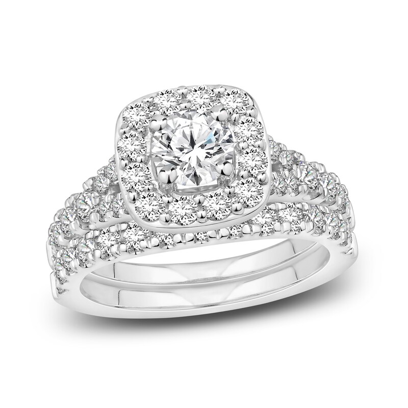 Main Image 1 of Diamond Bridal Set 1-7/8 ct tw Round 14K White Gold