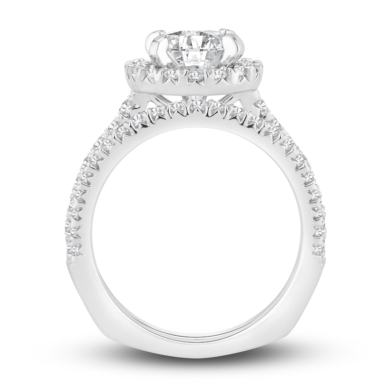Main Image 3 of Diamond Bridal Set 1-5/8 ct tw Round 14K White Gold